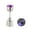 Purple, variant on 1Pc Ear Stud Flashing Eye-catching High Transparency Handmade Faux Crystal Decorate Portable LED Women Stud Earring Women Gift,Purple