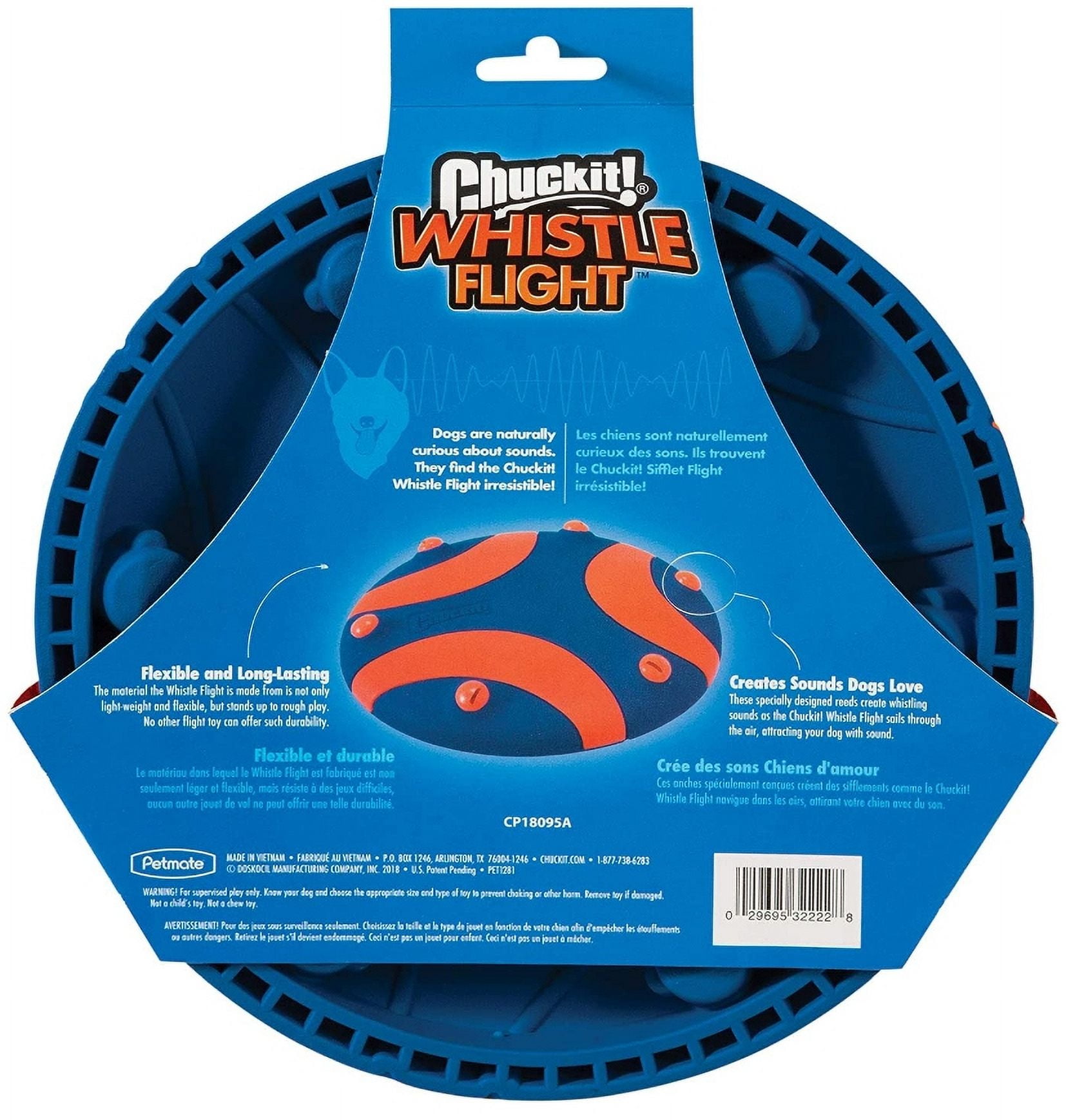 3 Pack Chuckit Whistle Flight Disc Dog Toy [Dog Fetch Toys] 3 count