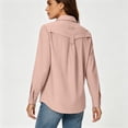 thumbnail image 4 of THDHVS Womens Long Sleeve Tops,Travel Outfits for Women,Women's UPF 50 Long Sleeve Sun Protection Shirts Outdoor Fast Dry Fishing Hiking Travel Shirts Pink L, 4 of 8
