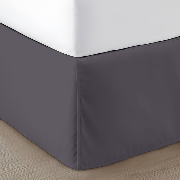 SGI Bedding 16 Inch Pleated Bed Skirt | Microfiber Bed Skirt | Fade Resistant, Wrinkle Free, Anti-static, Decorative, Extra Storage Space, Clutter-Free | California King, Plum
