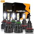 thumbnail image 1 of 6x 9005 9006 LED Headlight Bulbs Combo Hi/Lo Beam H16 Fog Light Halogen Replacement 6000K Bright White, 1 of 15