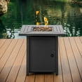 thumbnail image 2 of Phoneix 28” Propane Fire Pit Table for Outside with Lava Rocks, Weatherproof Protective Cover and Electronic Ignition, Gray, 2 of 8