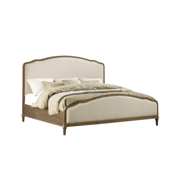 Bed Frame Brown Queen Upholstered Bed