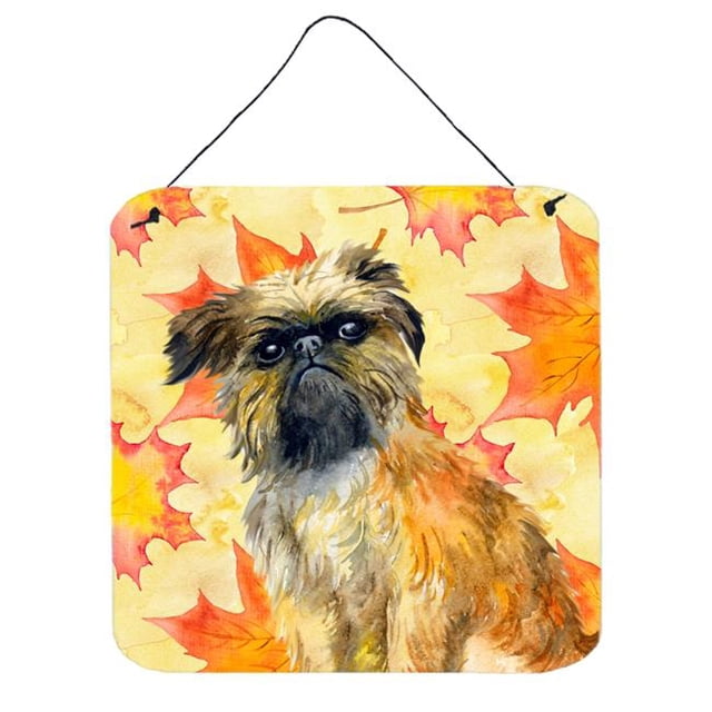 Brussels Griffon Fall Wall or Door Hanging Prints, 6 x 6 in.