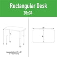 thumbnail image 4 of Correll Commercial Lamiante Top Collaborative Desk 34x20" RECTANGULAR, BLACK GRANITE BLACK/CHROME, 4 of 8