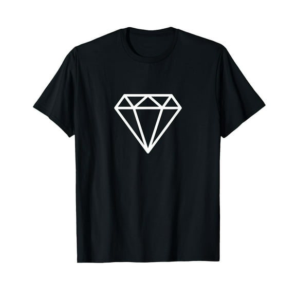 Diamond Black Tshirt Black Graphic Tee Men Cool Shirts Black T-Shirt