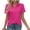 Hot Pink, variant on Tops for Women Oversized Turtleneck Short Sleeve Summer Tops Formal Loose Fit Solid Color Athletic Shirts Workout Tops for Women
