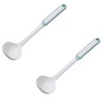 thumbnail image 1 of Oleegame 2PC Kitchen Utensils Set Spatula Soup Spoon Food Grade Silicone Heat Anti Scalding Cooking Nonstick Pot Shovel Household Kitchen Kitchenware Set Blue, 1 of 5