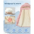 thumbnail image 6 of Aideaone Girls Winter Coats Heavyweight Kids Outerwear Warm Parka Puffer Jacket with Hood Pink 5-12Y, 6 of 9