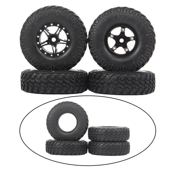 Paquete de 4 1/24 RC Modelo Crawler áticos de goma para camiones AXIAL SCX24 Accesorios de bricolaje B Macarena neumáticos de coche rc