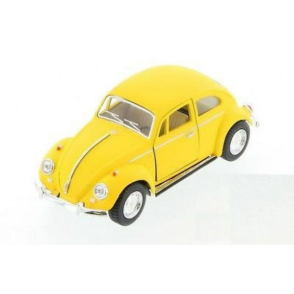 5" Kinsmart 1967 VW Volkswagen Beetle Matte Diecast Model Toy 1:32 Yellow