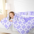 thumbnail image 4 of jejeloiu Purple Cartoon Bowknot Twin Comforter Sets,Letter H Print Bedding Set For Girls Women Reversible 2pcs, 4 of 8