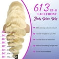 thumbnail image 3 of 40"Body Wave Blonde Wig Human Hair, 13x6 Lace Front Wig Human Hair, 200 Density, 3 of 6