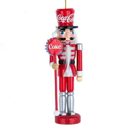 Kurt Adler CC6201 Coca-Cola Nutcracker Ornament, 6-inch Height, Wood
