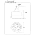 thumbnail image 2 of Kingston Brass KX8758 Vilbosch 3-Inch Round 5-Function ABS Shower Head in Brushed Nickel, 2 of 4