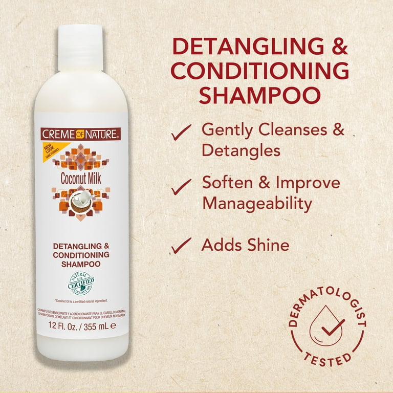 Creme of Nature Coconut Milk Detangling & Conditioning Shampoo, 12