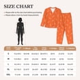 thumbnail image 4 of Wukai Orange lightning Print Women’s Pajama Long Sleeve Sleepwear Soft&nbsp;-Medium, 4 of 7