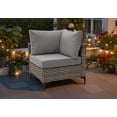 thumbnail image 4 of Ovios 7 Pieces Outdoor Patio Furniture Set PE Wicker Rattan Sofa Set with Solar Table, Gray, 4 of 8