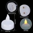 thumbnail image 4 of 12Pcs LED Floating Candle Light Waterproof Flameless Floating Tealight Smokeless Flickering Prop Lamp Décor Battery Oper, 4 of 11