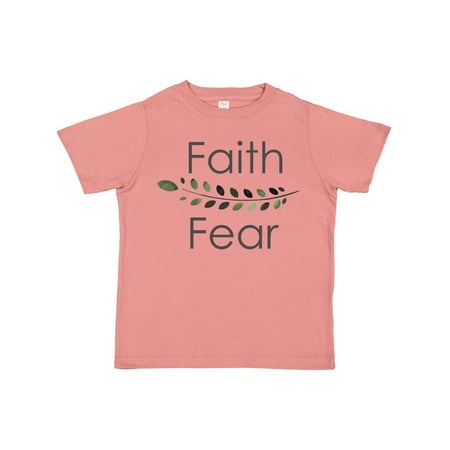 

Inktastic Faith over Fear with Laurels Gift Toddler Boy or Toddler Girl T-Shirt