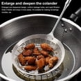 thumbnail image 3 of stainless steel extra ultra fine fat skimmer spoon set,very fine mesh strainer scoop,slotted ladle with holes,kitchen cooking utensil spider strainer for frying,fryer,pasta,egg,soup,oil,grease, 3 of 12