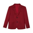 thumbnail image 3 of HULIJA Kids Boys Formal Blazer Long Sleeve Suit Jacket Classic Fit Single Breasted Dress Coat Burgundy 4, 3 of 6
