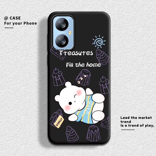 For Blackview A52 / A52 Pro Case Cute Panda Flower Soft Silicone Couple Phone Case For Blackview A52 Protect Shockproof Cover HS-C0039 For Blackview A52
