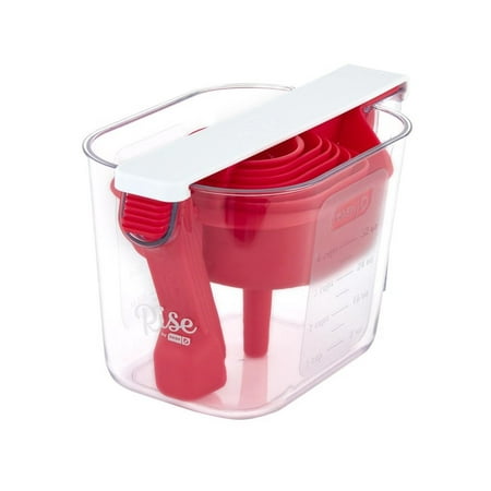 

Rise by Dash Rise by Dash RSMS150GBRR24 Measuring Cup Set Clear/Red