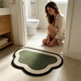 thumbnail image 4 of PYURTEP Wavy Cloud Bathroom Rugs, Non-Slip Diatomite Bath Mat, Absorbent Quick Dry Floor Mat for Bathroom, Indoor, Outdoor, Green, 4 of 8