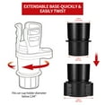 2 in 1 Multifunctional Car Cup Holder Expander with Adjustable Base ...