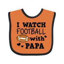 Inktastic I Watch Football with My Papa Boys Baby Bib