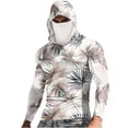 thumbnail image 2 of Mifsaly Men Hooded Sun Protection Shirt with Mask Upf 50+ American Flag Long Sleeve Fishing Hoodie Breathable Quick Dry Performance Top S, 2 of 4