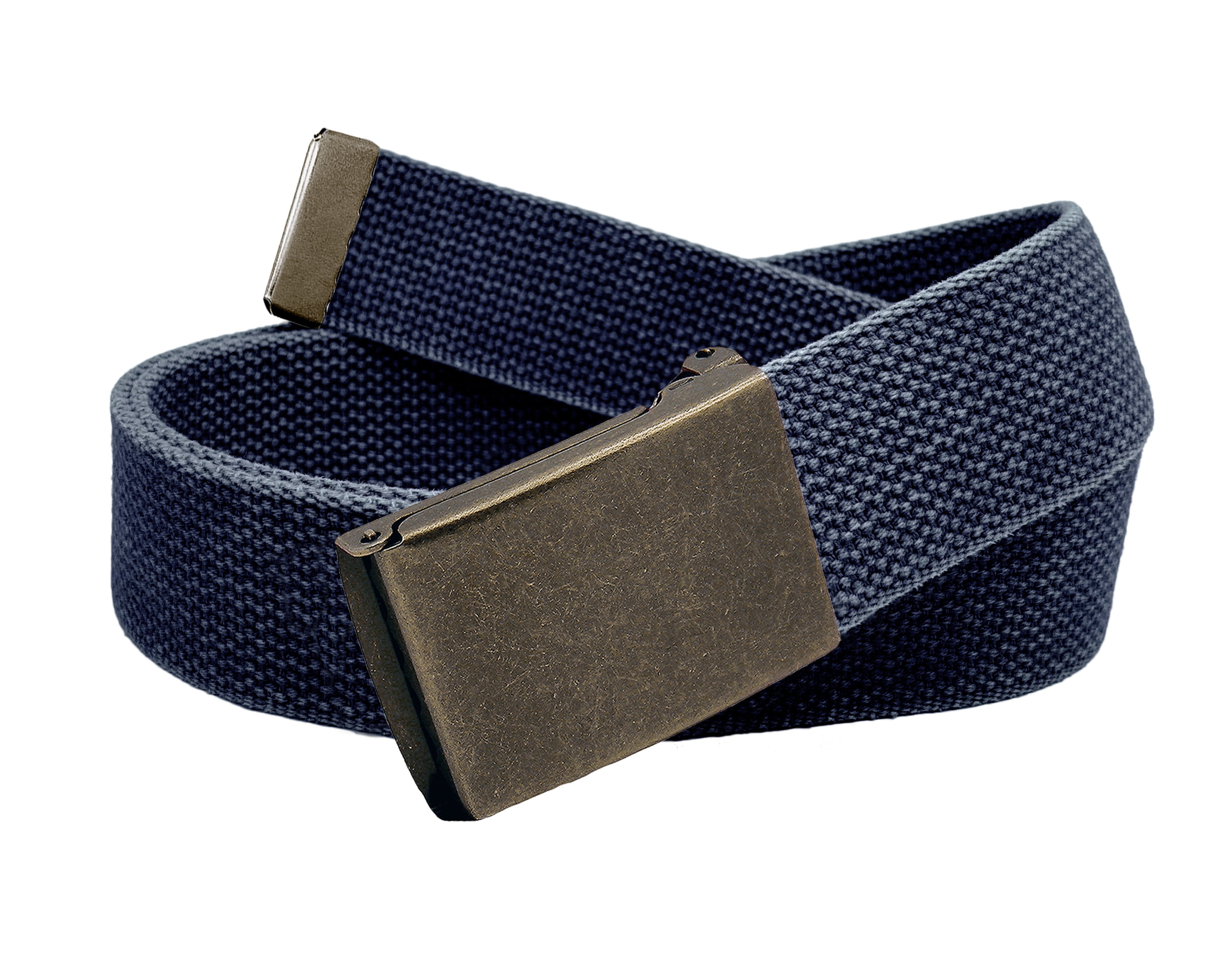 New 1.5" X 42" Made in the USA Men's Black Cotton Stonewashed Web Belt 