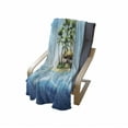 thumbnail image 4 of Island Soft Flannel Fleece Throw Blanket, Tropic Lands Coconut Palms in the Middle of Nowhere Surreal Scenery, Cozy Plush for Indoor and Outdoor Use, 50" x 60", Azure Blue Fern Green, by Ambesonne, 4 of 6