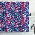 thumbnail image 1 of Ambesonne Modern Shower Curtain, Watercolor Sketch Mosaic, 69"Wx84"L, Blue Pale Blue and Pink, 1 of 3