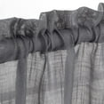 thumbnail image 2 of 1 Set of Kitchen Curtains Faux Linen Textured Light Filtering Tier Window Treatment Curtains for Small Windows, Gray, 36" Long, 2 of 4