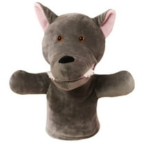 LEORX Hand Puppets for Adults Dark Grey Plush 1Set Storytelling