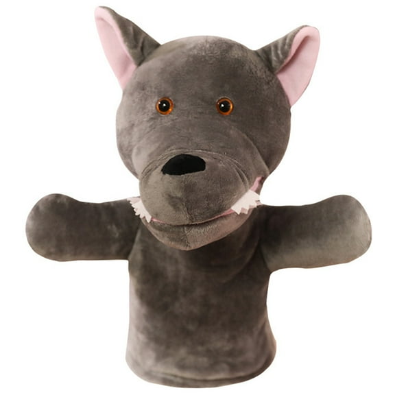 LEORX Hand Puppets for Adults Dark Grey Plush 1Set Storytelling