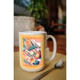 thumbnail image 2 of 15 fl oz Ceramic Mug, Beach Bliss Collection, Beach Towel, Nurtured By The Sun, Contour, Dishwasher & Microwave Safe, 2 of 3
