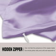 thumbnail image 3 of SUSIELADY Satin Pillowcases Queen Size Set of 2 Cooling Silk-Like Soft Pillow Covers with Hidden Zipper Envelope Closure for Men & Women, 20" x 30", Lilac, 3 of 7
