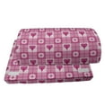 thumbnail image 4 of Abstract Foot Rest, Hearts Flower Petals on Square Striped Background Girls Image, Non-Slip Backing Adjustable Ergonomic Memory Foam Leg Support for Office, Pale Pink and Magenta, by Ambesonne, 4 of 5