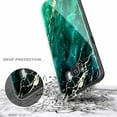 thumbnail image 5 of For Samsung Galaxy S8 Plus Case, Ultra Slim Thin Glossy Stylish, Gold Glitter Marble Design Phone Cover - Emerald, 5 of 5