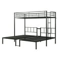 thumbnail image 6 of Harper & Bright Designs Twin Size Metal Bunk Bed with Ladder and Guardrail, Twin Over Twin Over Twin Triple Bunk Bed Frame for Bedroom, Black, 6 of 16