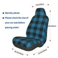 thumbnail image 3 of Balery Blue Black Plaid Pattern Car Seat Cover - Soft & Breathable Front Premium Covers with Non-Slip Protector Fits Most Automotive, Vans, SUVs, Trucks - 1 Unit, 3 of 5