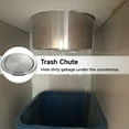 thumbnail image 3 of Embedded Trash Chute Lid, Countertop Trash Chute, Stainless Steel Trash Grommet, Built-In Round Cover Swing Flap Trash Bin Lid for Kitchen Bathroom Office Desk, 3 of 5