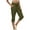 Armée Verte, variante sur Fartey Pantalon Capri pour Femmes Liquidation 2025 Tendance Poches à Boutons Capris Extensibles à Cordon Taille Haute Joggers Pantalon de Yoga