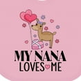 thumbnail image 4 of Inktastic Nana Loves Me Grandchild Valentine Deer Girls Baby Bib, 4 of 4