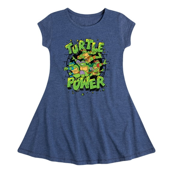 Teenage Mutant Ninja Turtles - Turtle Power New - Toddler & Youth Girls Fit & Flare Dress
