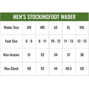 Frogg Toggs Amphib Stockingfoot Chest Waders for Men, Waterproof Waders for Fishing, Forest Green, 2X