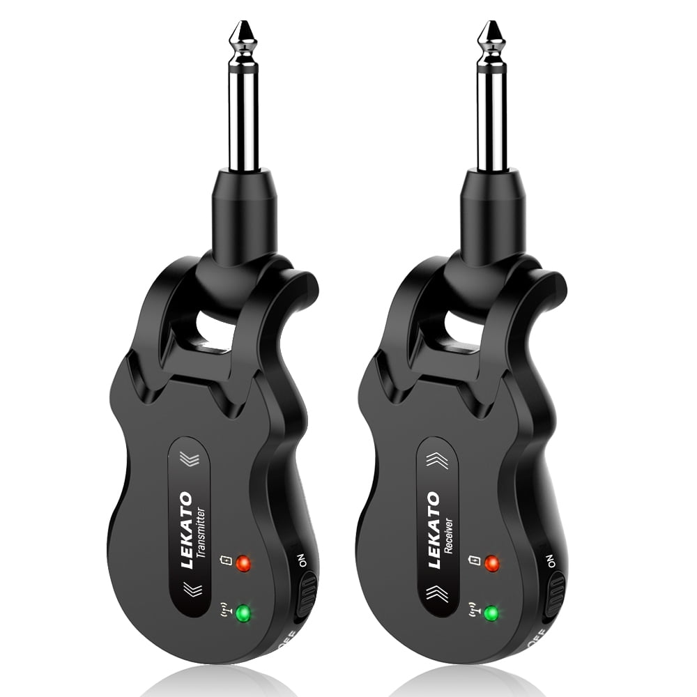 LEKATO 5.8GHz Wireless System Electric Guitar Transmitter Receiver 100 Feet 4 Channels High